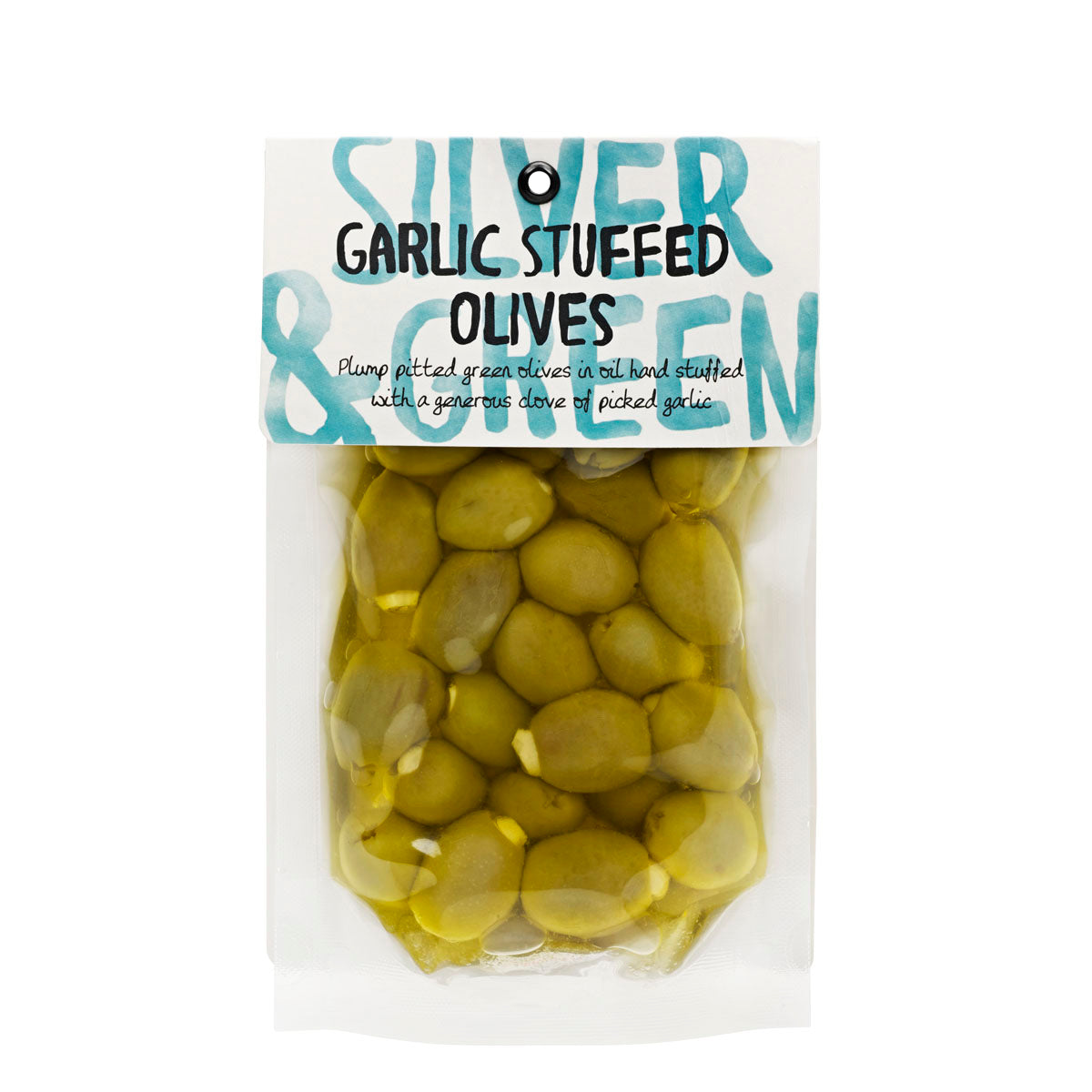 Silver &amp; Green Garlic Stuffed Green Olives