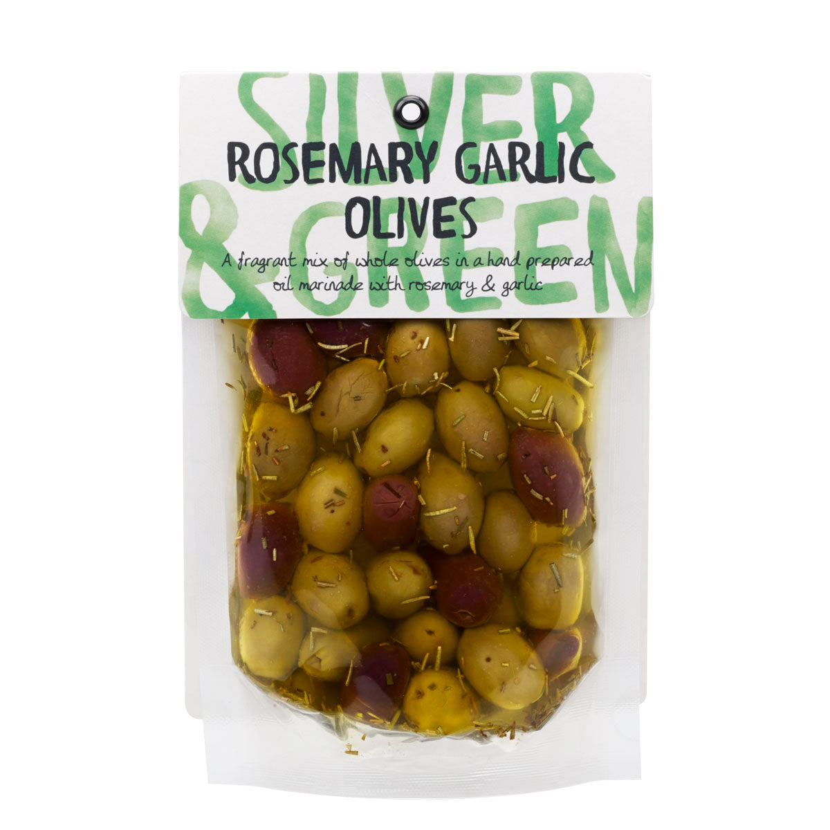 Silver &amp; Green Rosemary Garlic Olives