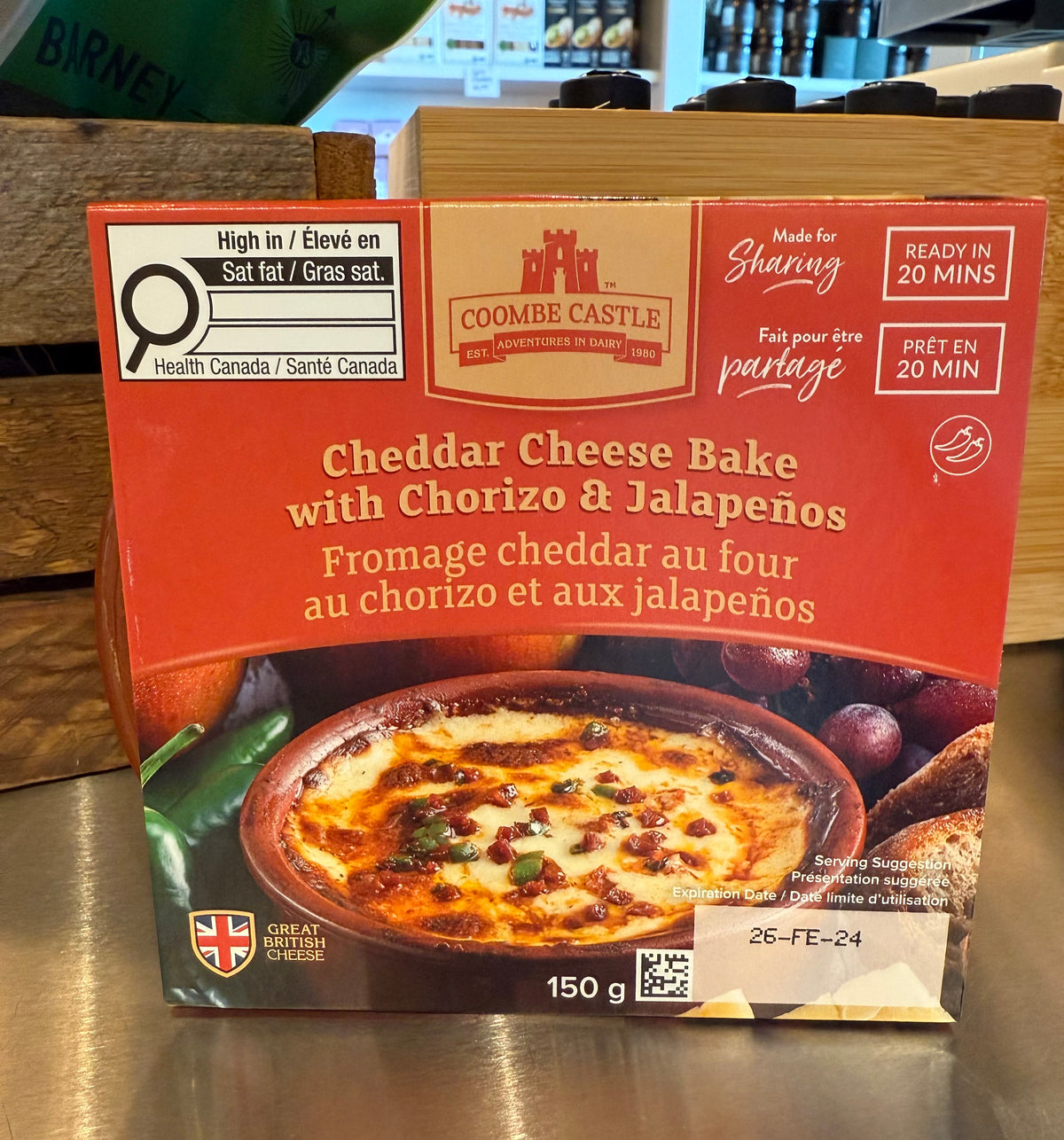 Combe Castle Cheddar Cheese Bake - Chorizo & Jalapenos