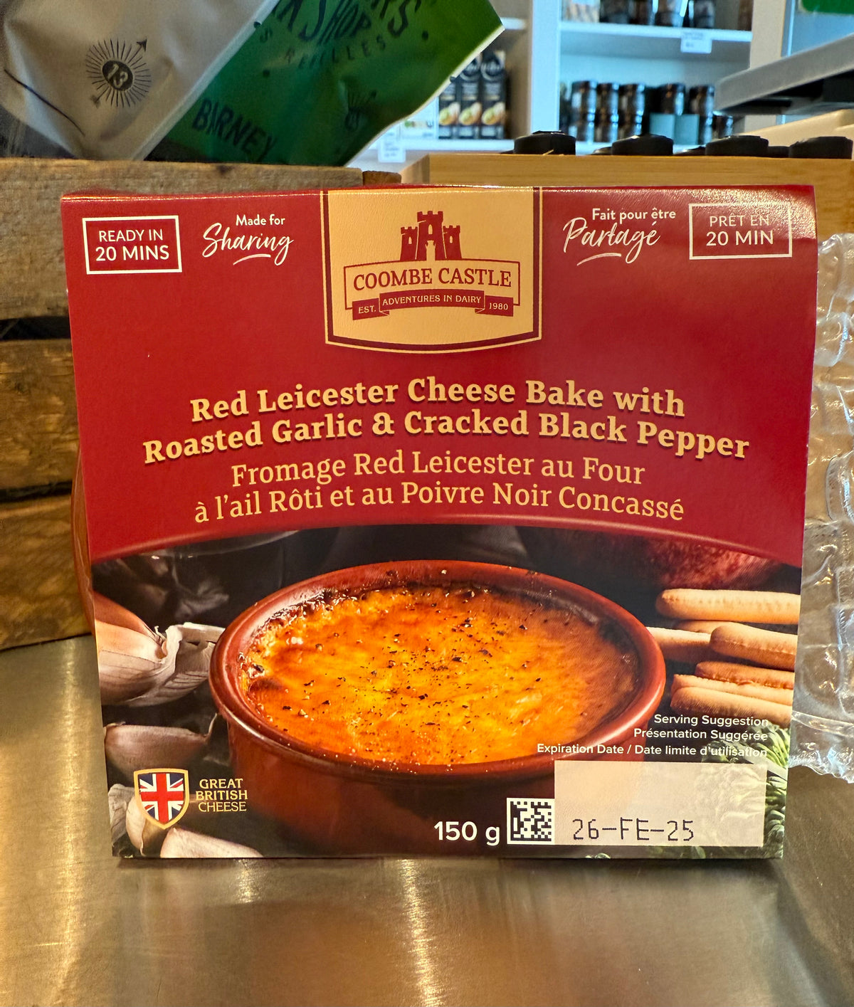 Red Leicester Cheese Bake with Roasted Garlic & Cracked Black Pepper