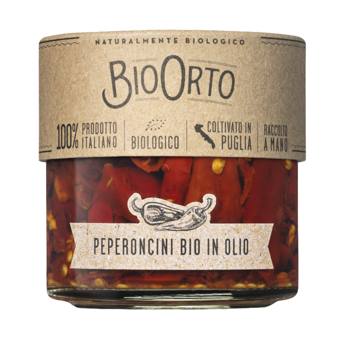Bio Orto Organic Chilli Peppers in Extra Virgin Olive Oil