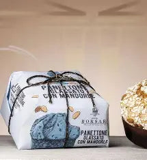 Borsari Panettone Almonds & Icing - Hand Wrapped