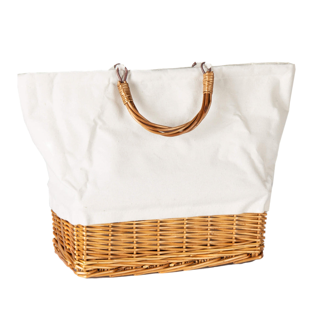 Willow and Fabric Cooler Bag